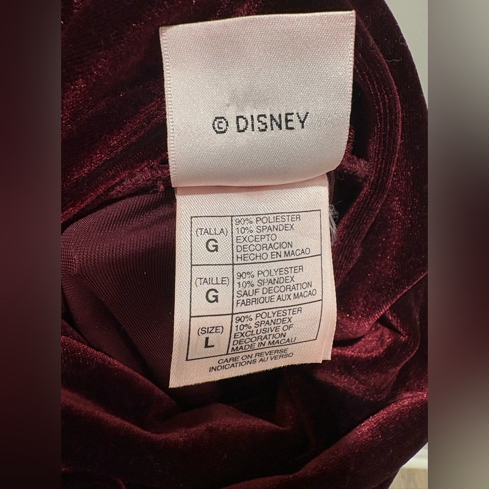 Vintage Disney Winnie the Pooh Burgundy Velour Lounge Set L Oversized 90s Rare - Picture 9 of 13